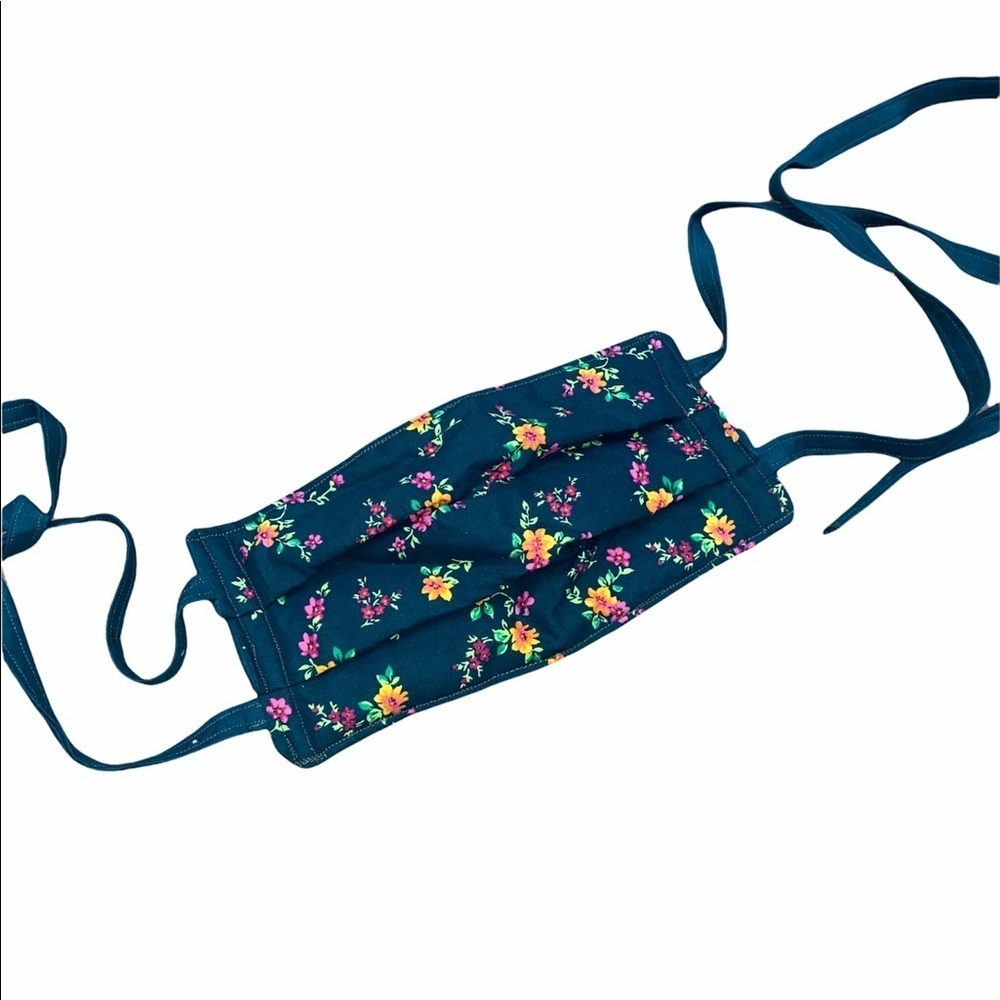 Large floral fabric face cover/mask